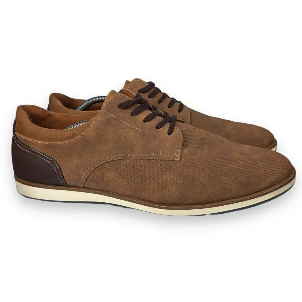 Aldo‎ Vermilion Paneled Derby Oxfords Brown Men's 13
